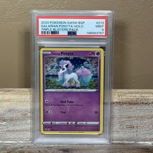 Pokemon TCG SV Black Star Promo Galarian Ponyta PSA 9 Mint Holo SWSH013 Card