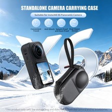 Hard-Shell PU Storage Bag for Insta360 X6 Camera Storage Case with Hook