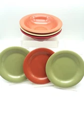 G.E.T. Melamine Bowls & Plates Cereal Salad Dessert 6Pcs Restaurant Rimmed Retro