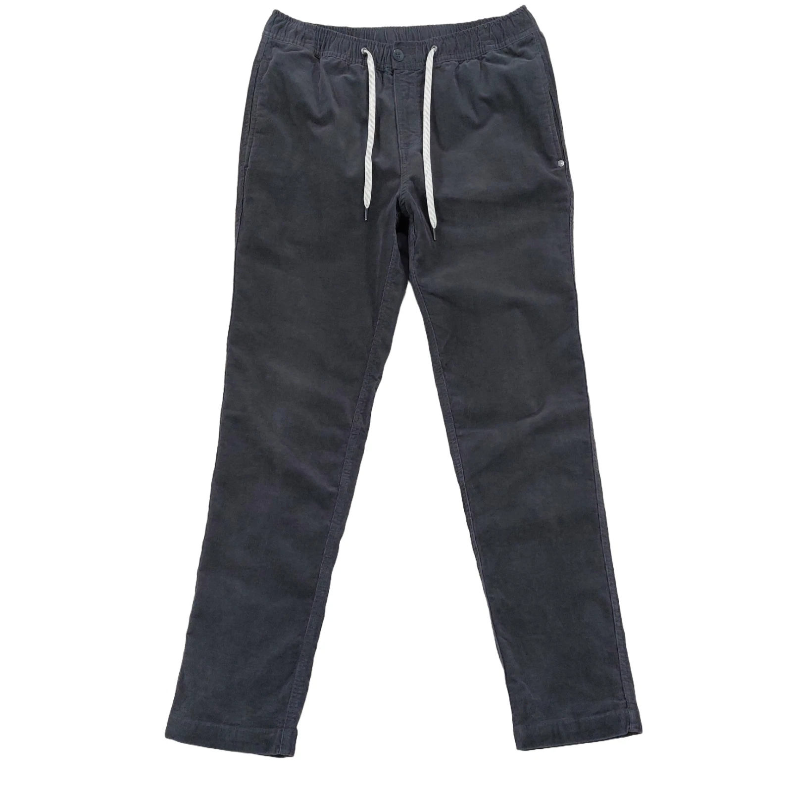 Vuori Optimist Pants Mens Sz Medium, Grey Corduroy Drawstring Jogger Chino v440