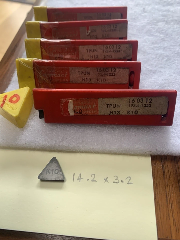 SANDVIK Machine Lathe Tips. TPUN 16 03 12 See Photo