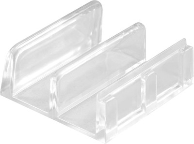 M 6059 Sliding Shower Door Bottom Guide, 1/2 In. Channels, Plastic Co