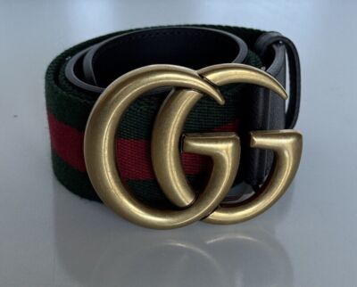Gucci Raw Edge Unfinished Wide Marmont Double G Leather Belt 409416 80/32 Wide Brown Leather Belt With Double G Buckle | GUCCI® US main image 2