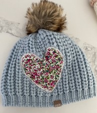 Little Girls Size 3-5 Yr Floral Print Knit Hat