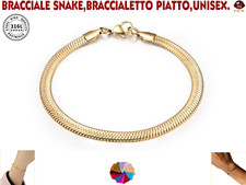 Bracciale snake braccialetto piatto unisex Hip Hop trap DJ swag streetwear chic