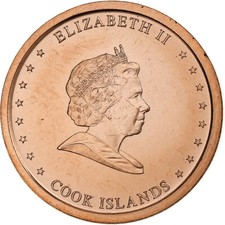 [#1306608] Cook Islands, Elizabeth II, 5 Cents, 2010, Karlsfeld, Copper Plated S