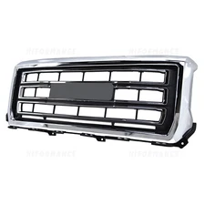 Grille Grill Assembly For 2014-2015 GMC Sierra 1500 Chrome Shell Black Insert