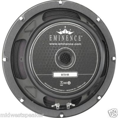 Eminence BETA 8A 8'' Mid-Bass / Woofer 8 ohms 225 watts - FREE USA SHIPPING!