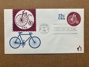 1980 15c Bicycle envelope U597 Andrews Cachet First Day Cover LE 422/1000