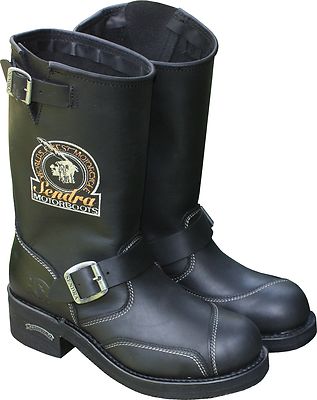 SENDRA Top Biker-BOOTS Stiefel Leder Schwarz Motorradstiefel - Main Image