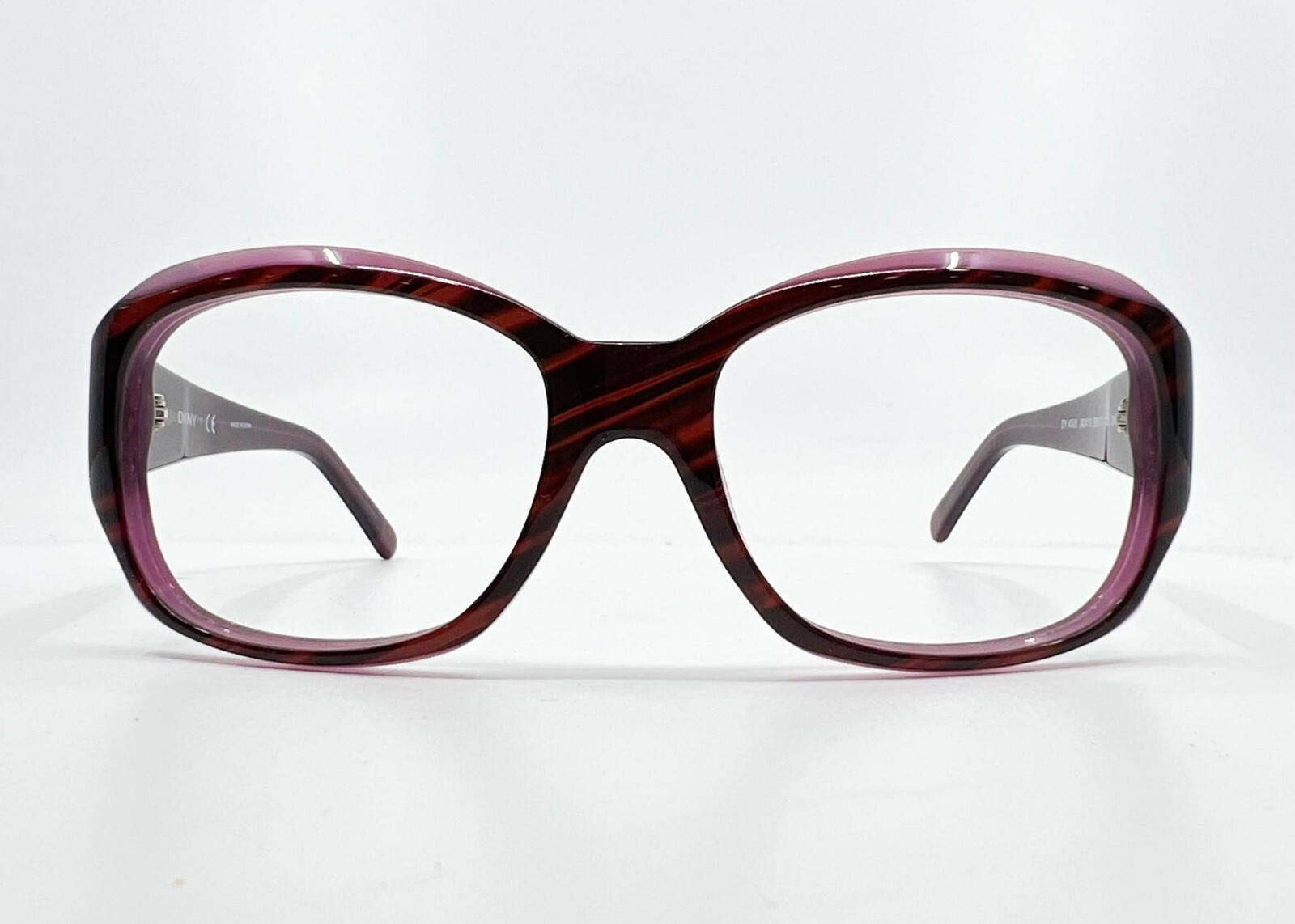 DKNY Purple Lucite Oversized Rectangular Frame Gl… - image 1