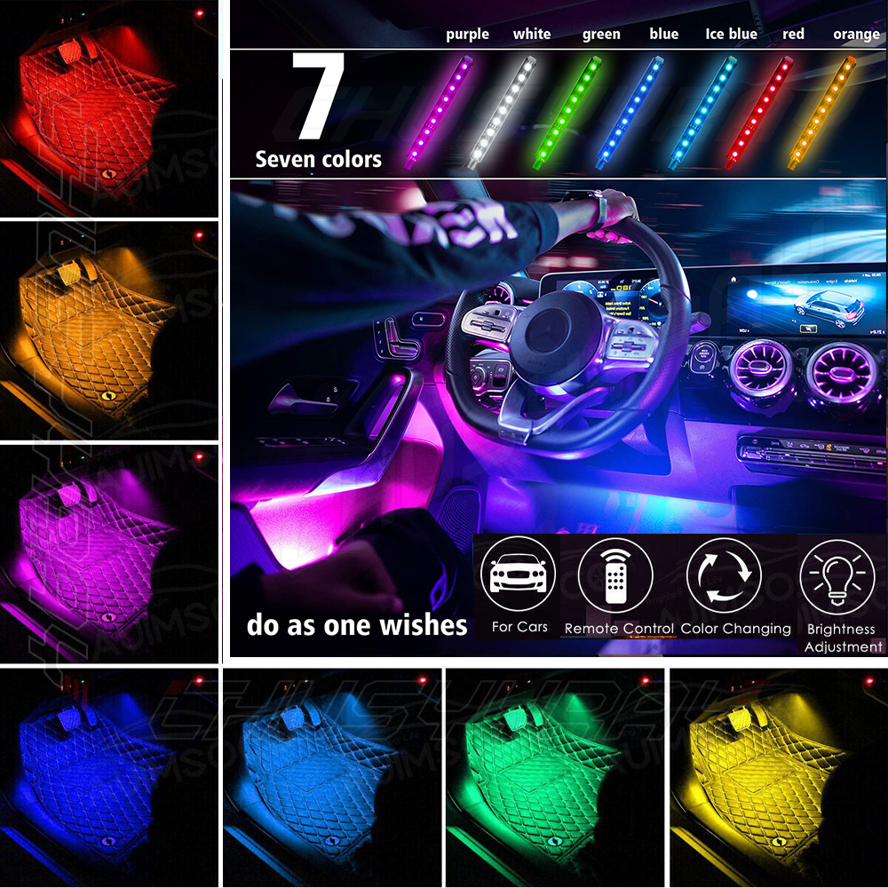 For Dodge Challenger RT SRT SXT 4x Car RGB Neon Underglow LED Kit Strip Lights eBay