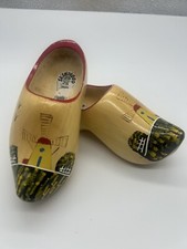 Dutch Wooden Clogs Shoes Hand Carved Hand Painted Holland Size 25/26