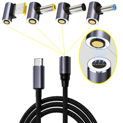100W Multi PD USB C Magnetic Adapter Power Charging Cable 1.8m Connector Laptop