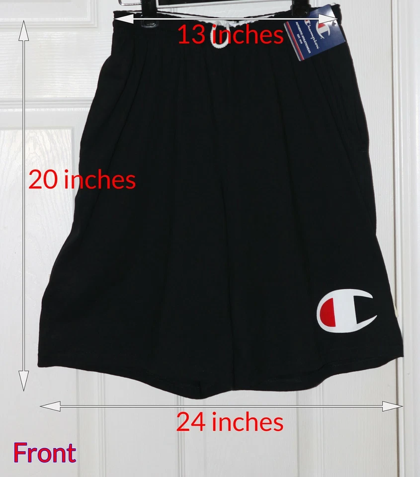 Champion Hombre Jersey Corto Con Bolsillos Logo Grande C (Negro, Talla Mediana) Foto 3 de 4