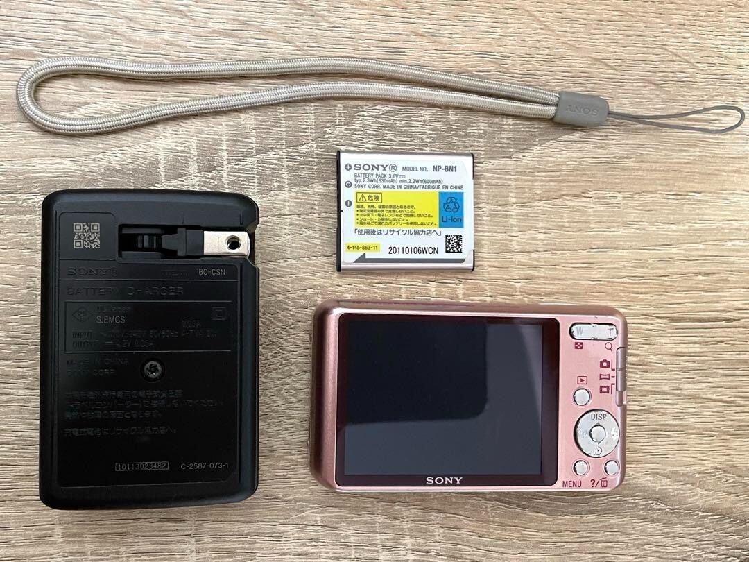 Sony Cyber shot DSC-W570D Rare! Rhinestone Pink Digital Camera F/S 