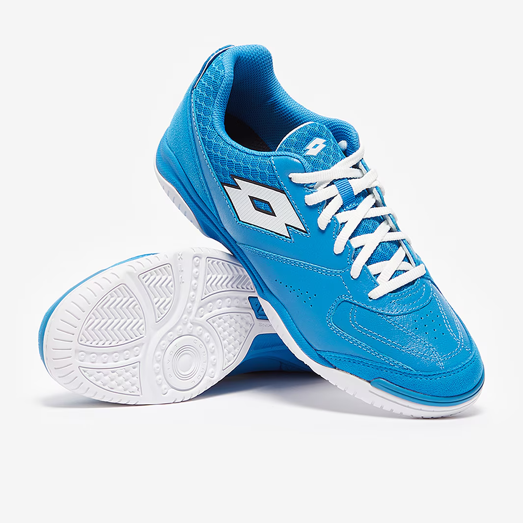 Lotto Tacto 200 V ID scarpe calcio uomo Diva blu tutte bianche taglia 10 5 nuove con scatola