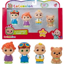 CoComelon Friends and Family 4 Figure Pack 3-Inch Character Toys 