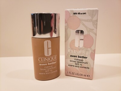 Clinique- Even Better Makeup Evens And Corrects-BS SPF 15~WN48 Oat~NIB