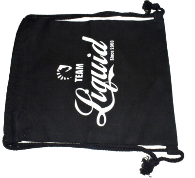 TEAM LIQUID Since 2000 Canvas Men's Backsack Drawstring 16'' x 12.5''(Flat)  EUC!