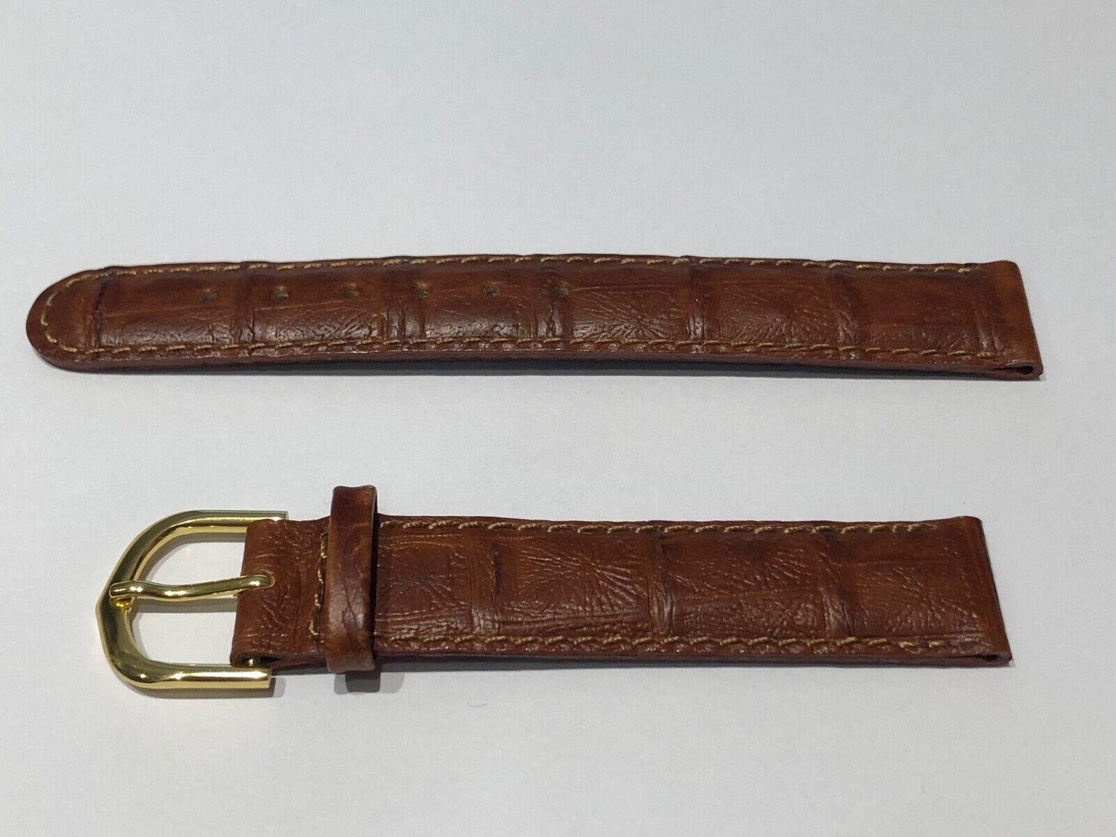 Image of Nuova - Brown Leather Watch Strap - 16 MM - Guinzaglio Da Orologio Pelle Marrone