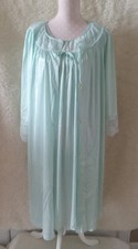 Vintage Gilead Lingerie Peignoir Set Ladies Nightgown And Robe Pale Green Size M