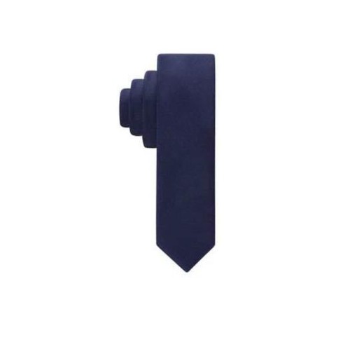 Calvin Klein Mens Navy Liquid Luxe Solid Slim Tie Necktie 2" $70 CK09120002