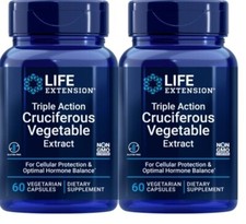 Triple Action Cruciferous Vegetable Extract, 2X60 Veg Caps Life Extension DIM