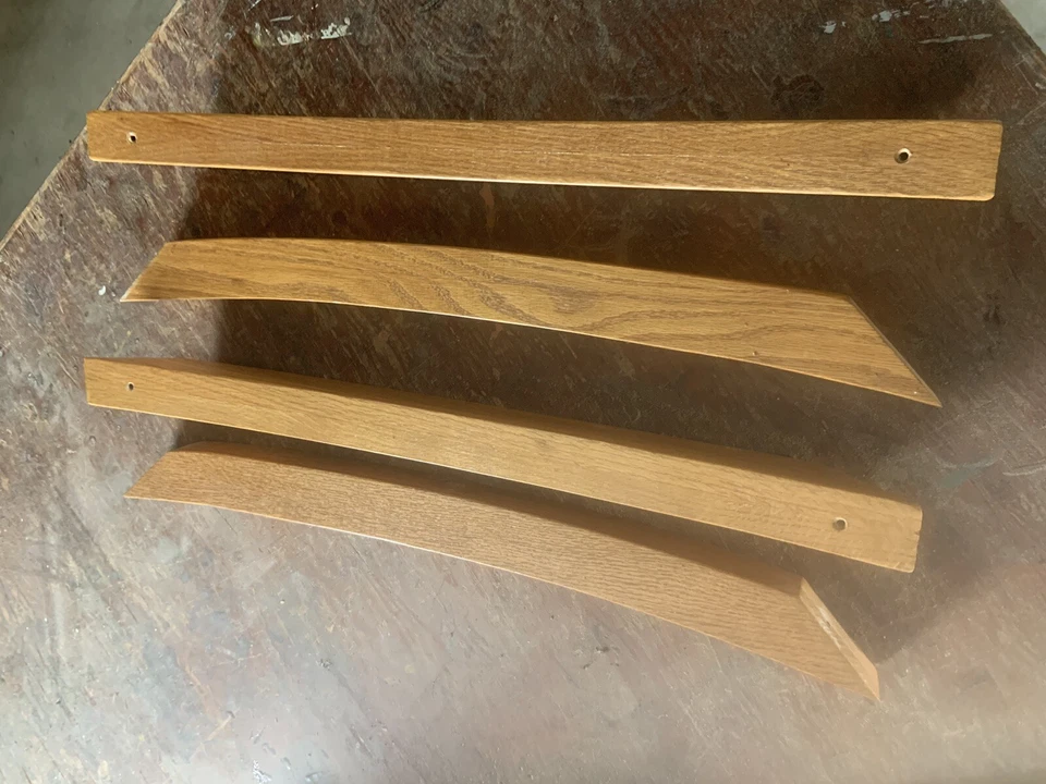 4 винтажных дубовых брекета для столешницы длиной 23 дюйма - Изображение 4 из 4