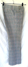 VT 70s..BLUE  RED PLAID..FLARED..TROUSERS / PANTS..MEN 32 X 32