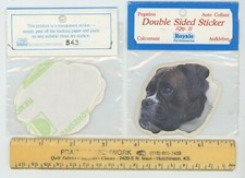 Boxer Dog Double Sided Sticker Window Decal 2.5"w x 2.5"h from UK