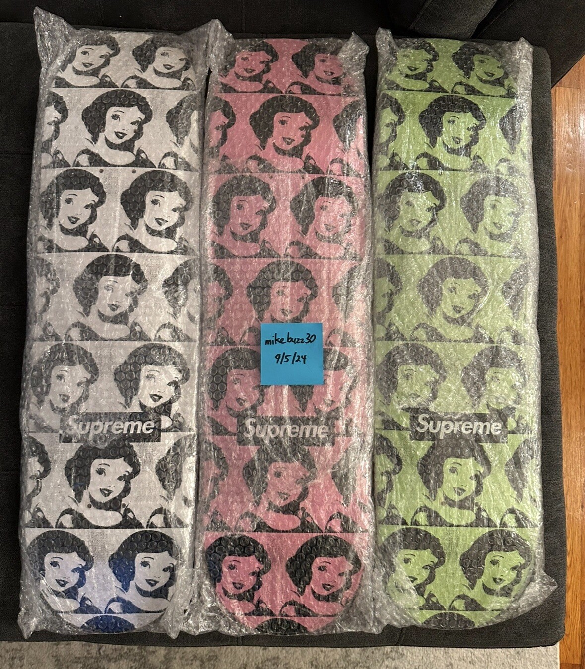 Supreme Snow White Skate Deck Set (Full Set) New Sealed