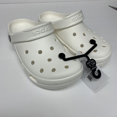 white women's crocs size 8