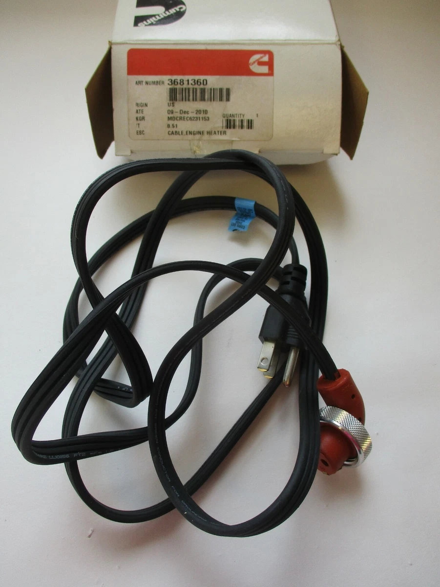 CUMMINS GENUINE PARTS, HEATER CABLE FOR ENGINE, P/N 3681360 | eBay