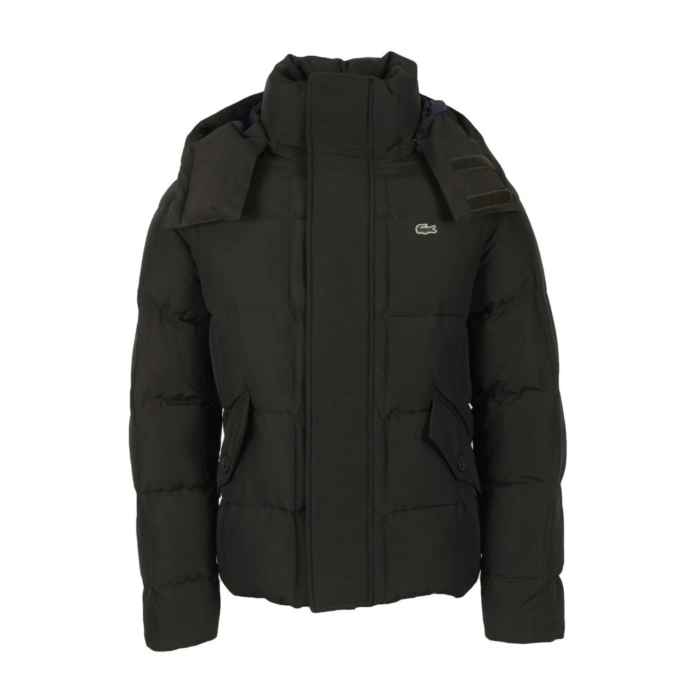 Lacoste Mens Down Jacket BLACK BH2528 51 C31 NEW 350 DETACHABLE HOOD NWT SZ M