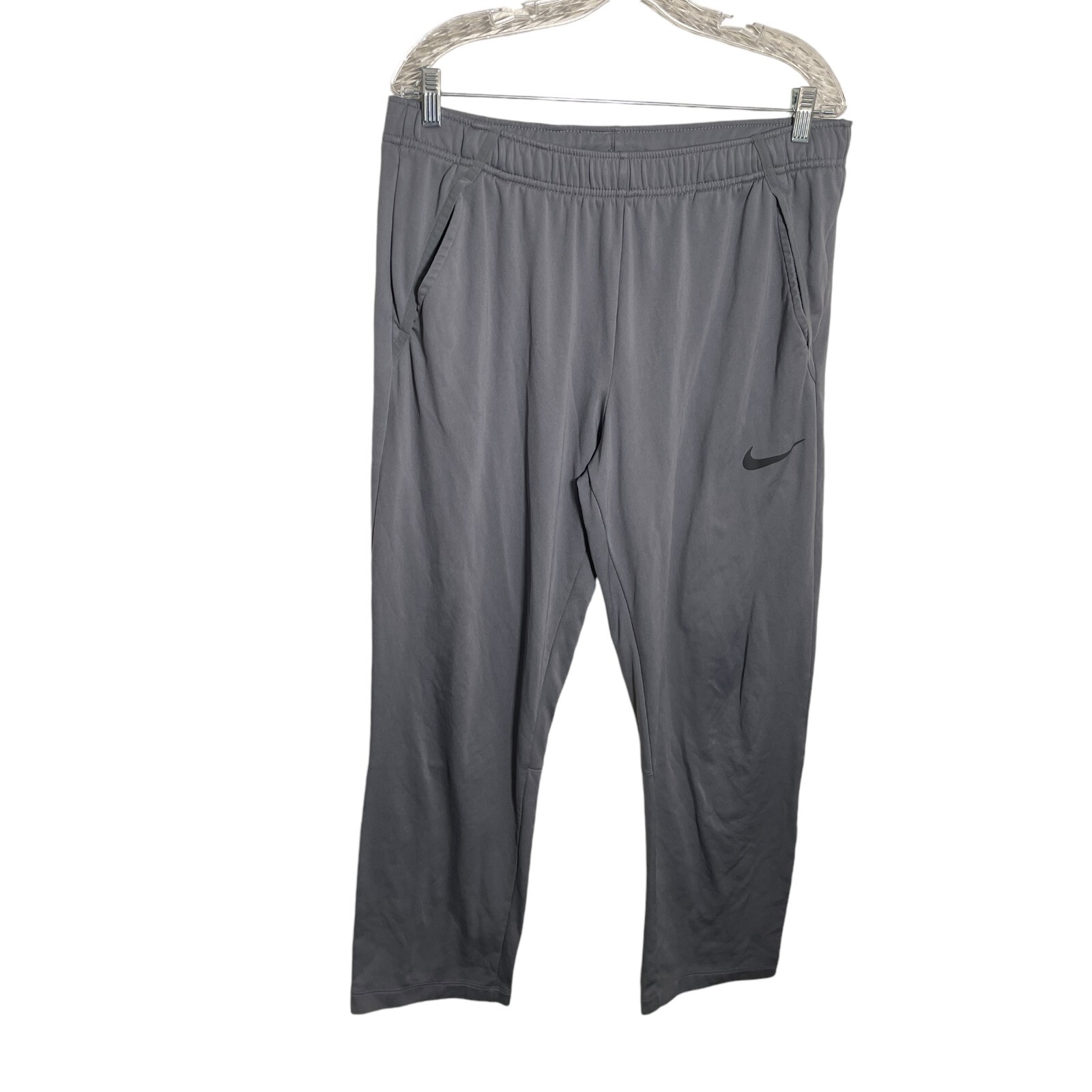 Nike Sweatpants Men's XL Gray Fleece Lounge Dri-Fit Athletic Solid Pull On-image