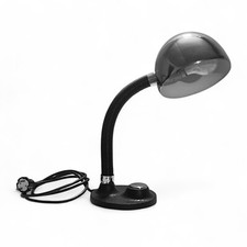 Egon Hillebrand Schreibtischlampe Space Age 1970er Vintage Chrom Retro Gusseisen