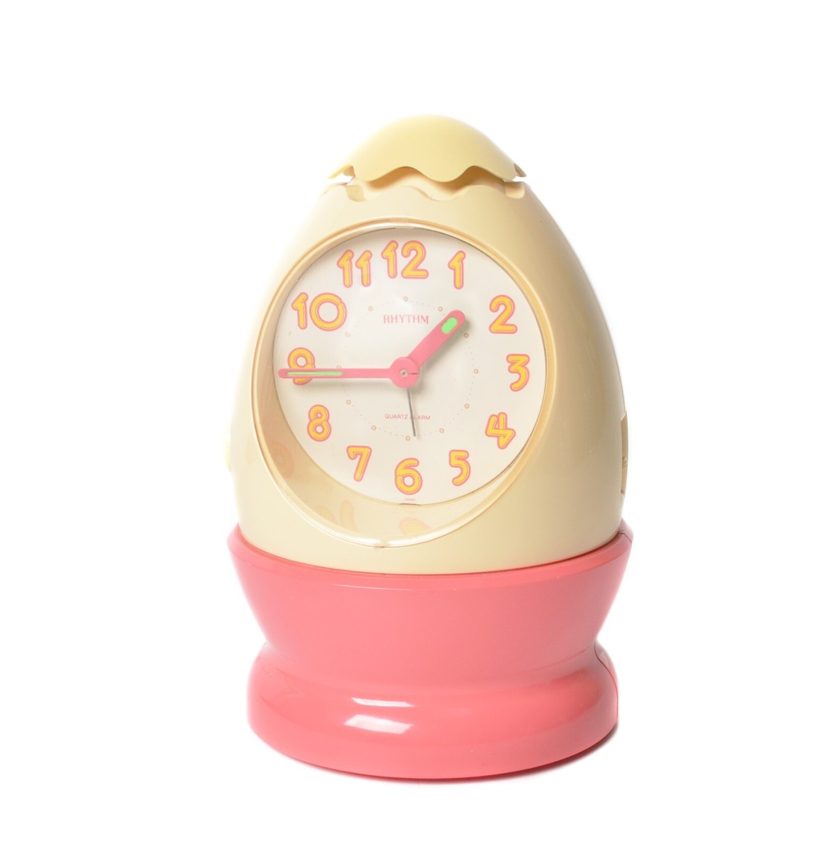 Vintage 80's Egg Clock / Rhythm, Japan / Rooster Alarm Sound