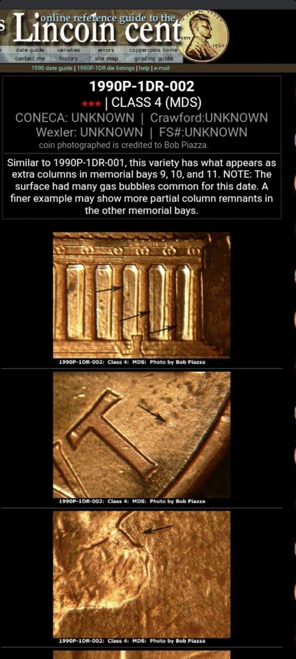 1990 P Doubled Die Reverse 1DR-002. B.U! - Image 4 of 4