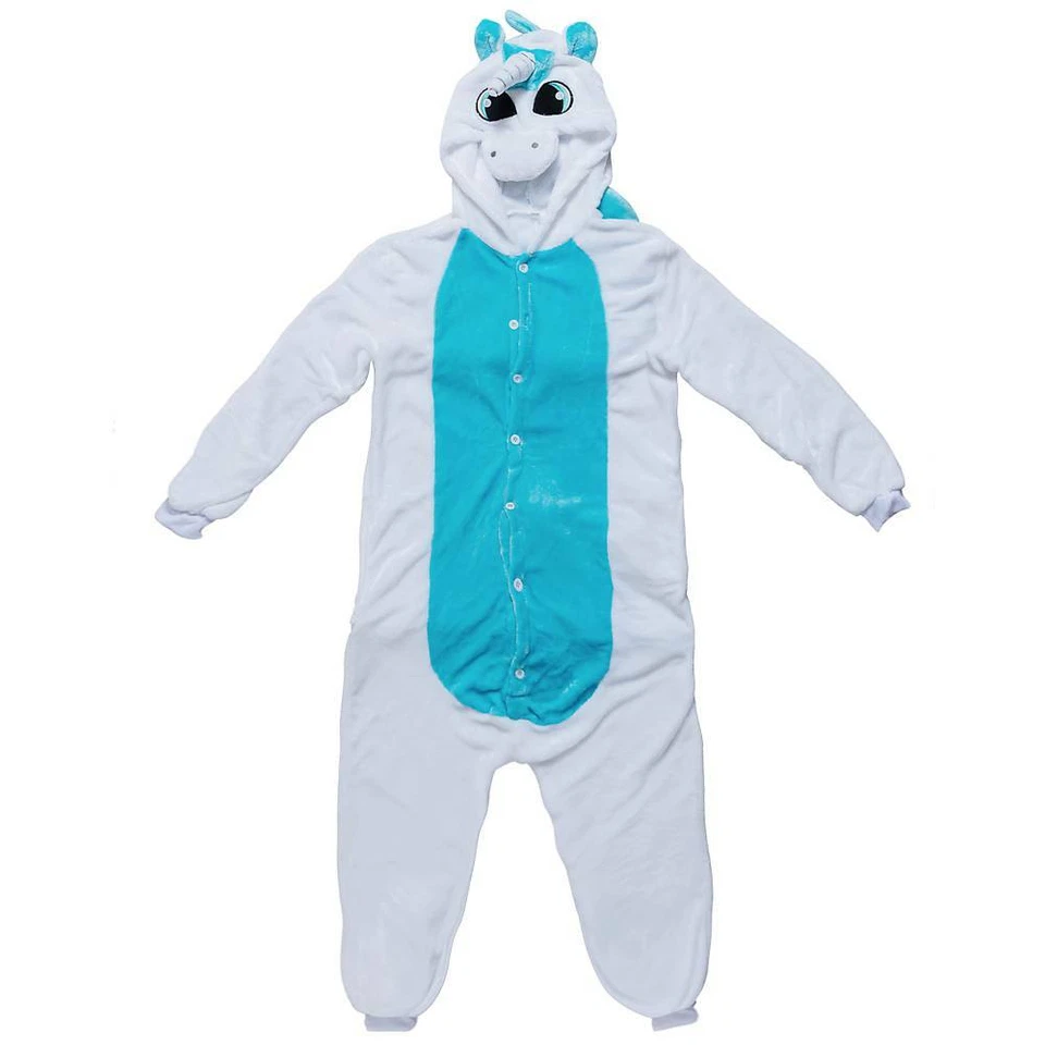 Jumpsuit Damen Herren Erwachsene Kostüm Anzug Pyjama Schlaf-Anzug Overall ZC - Bild 2 von 4