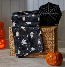 Halloween Ghost Fleece Throw Super Soft Plush Sofa Blanket Cosy Bed Home Decor