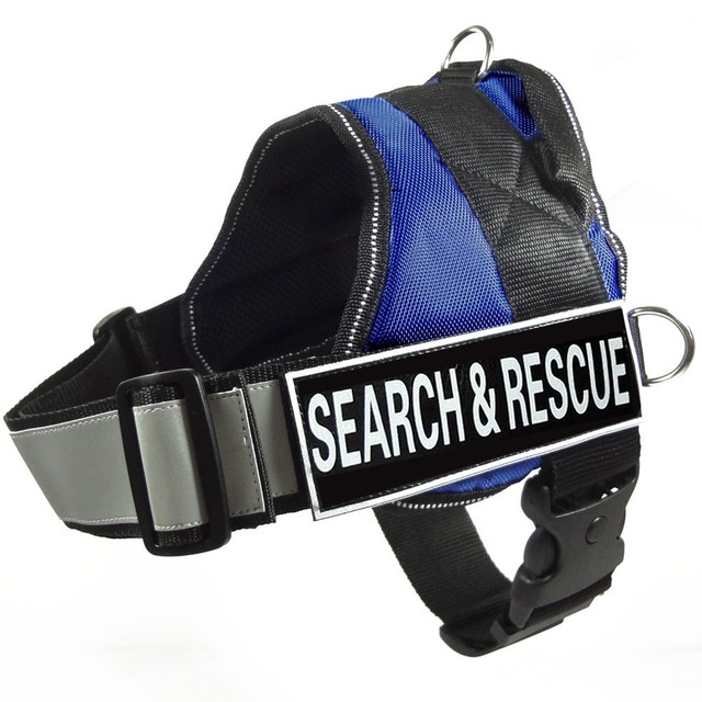 NEW SERVICE DOG VEST Reflective Harness Removable label Patches SEARCH