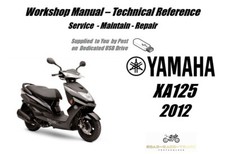 Yamaha XA125 XA 125 Service Repair Workshop Manual USB 2012