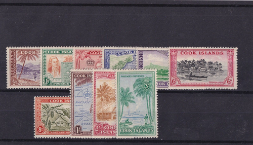 Isole Cook Sg150-159 KGVI 1949 Set MNH/MM/Cat £65 (01) - Foto 2 di 4