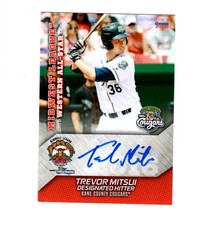 Trevor Mitsui 2016 Midwest League All Star auto signed card Kane County ...