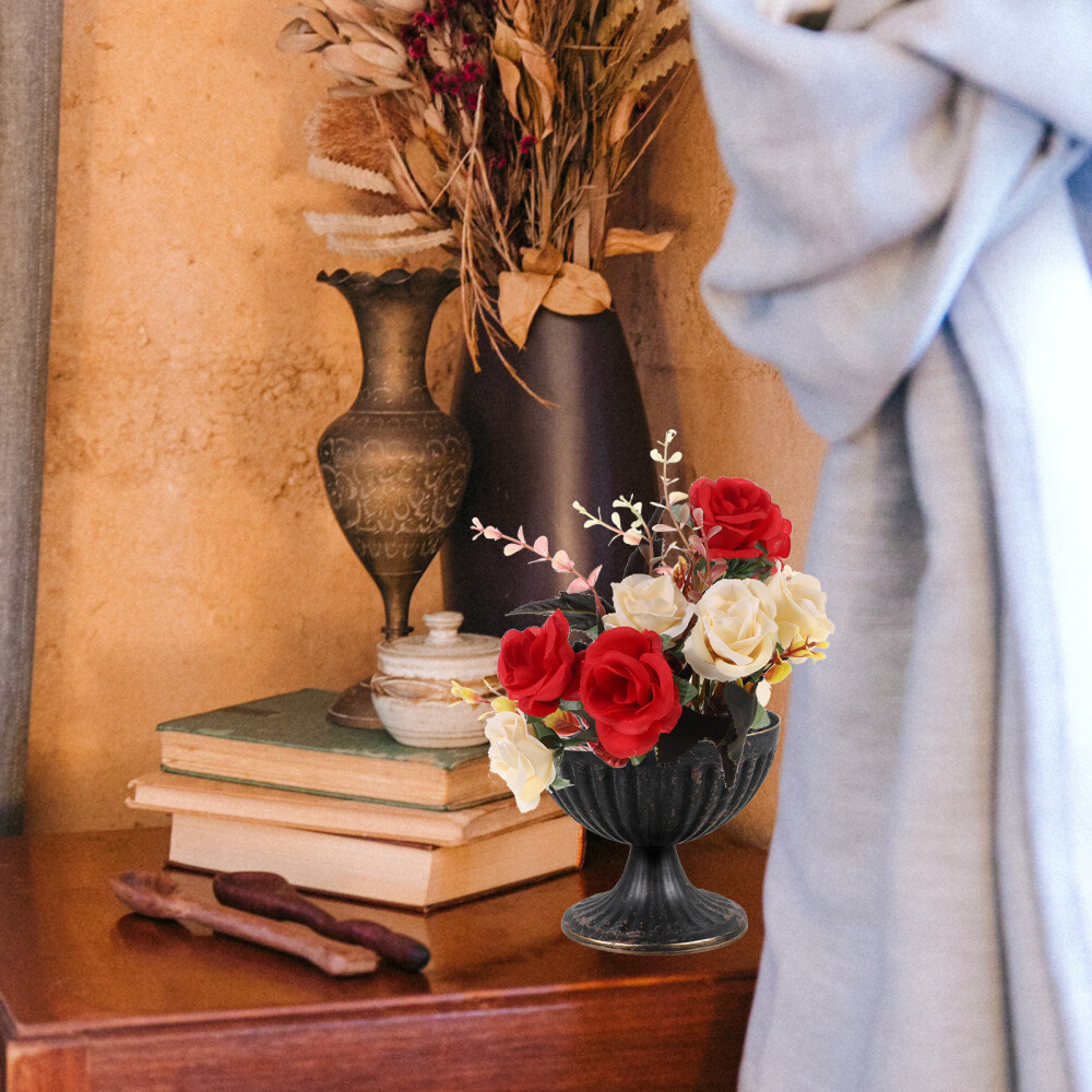 Vintage Black Flower Pot Urn Planter Pedestal Vase for Weddings eBay