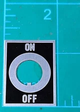 On OFF Toggle Switch Label Plate