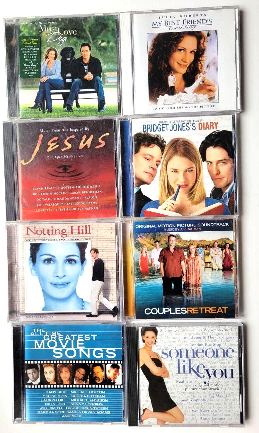 8 Motion Picture Soundtrack Lot Rom Coms and Movie Songs