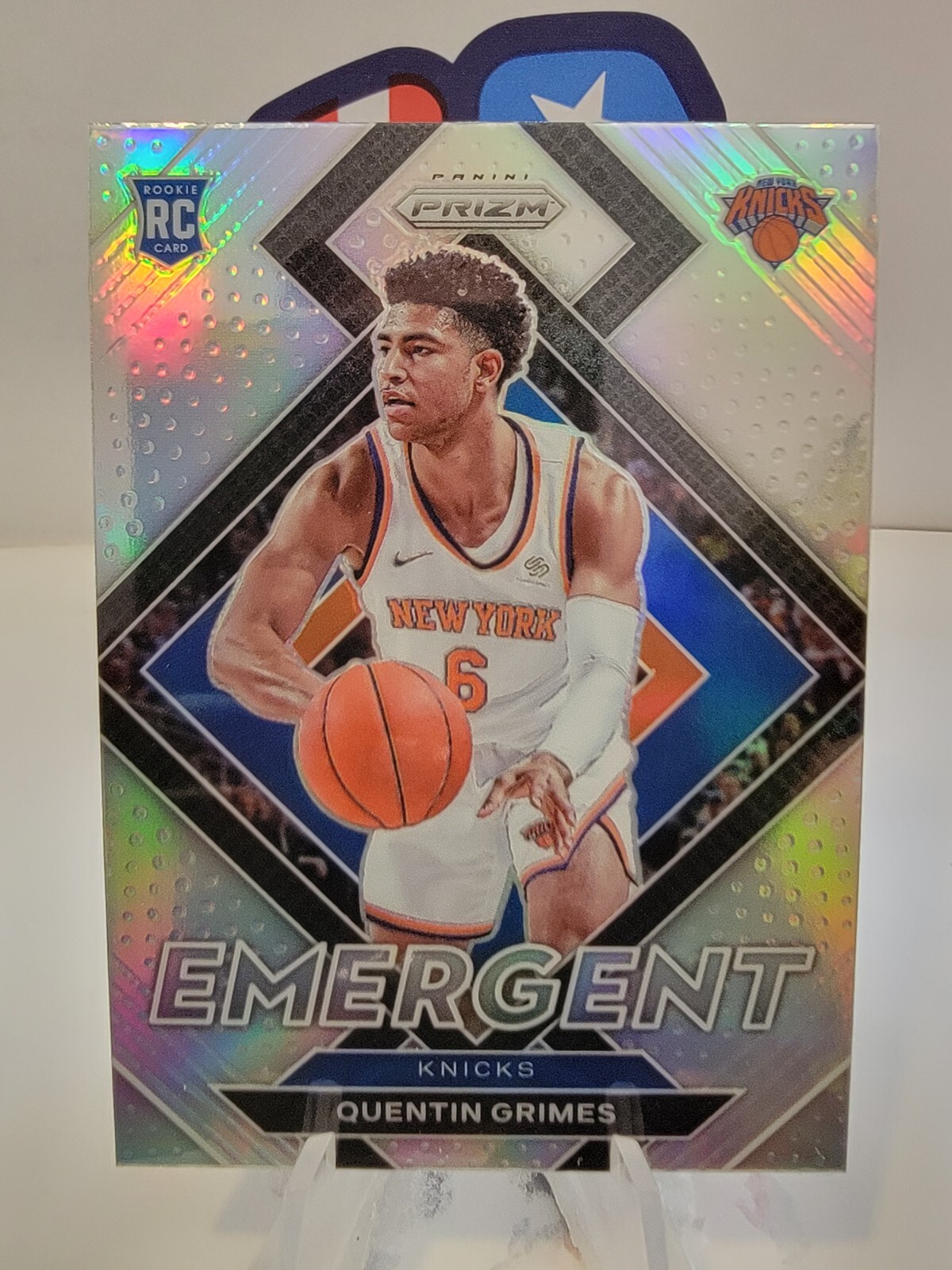 2021 Panini Prizm Emergent Prizms Silver Quentin Grimes Rookie #19  Knicks