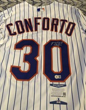 Michael Conforto Signed 2018 Mets Majestic Flex Jersey - Rusty Staub Patch & COA